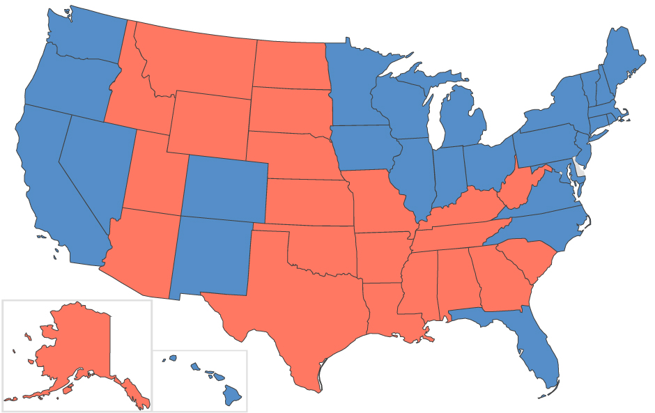 mapa de votantes de las elecciones del 2008 USA