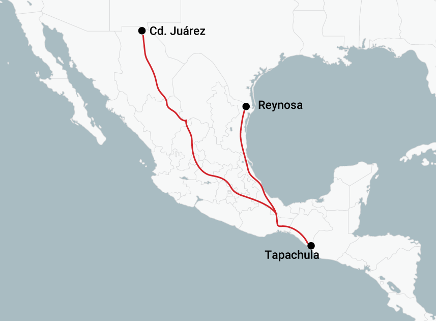 rutas de migrantes