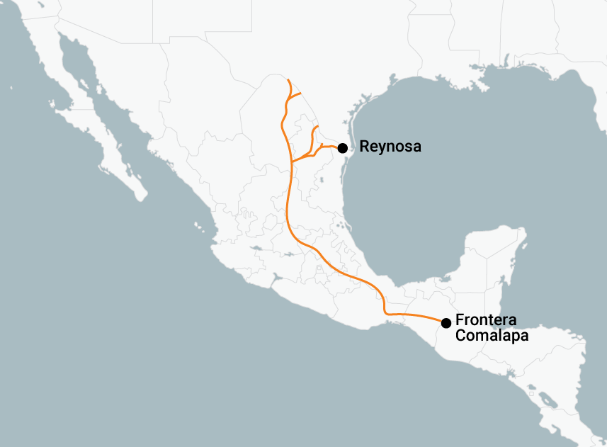 rutas de migrantes