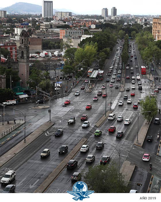 Mochilazo en el tiempo, La prolongación del Paseo de la Reforma, a la altura de avenida Hidalgo.