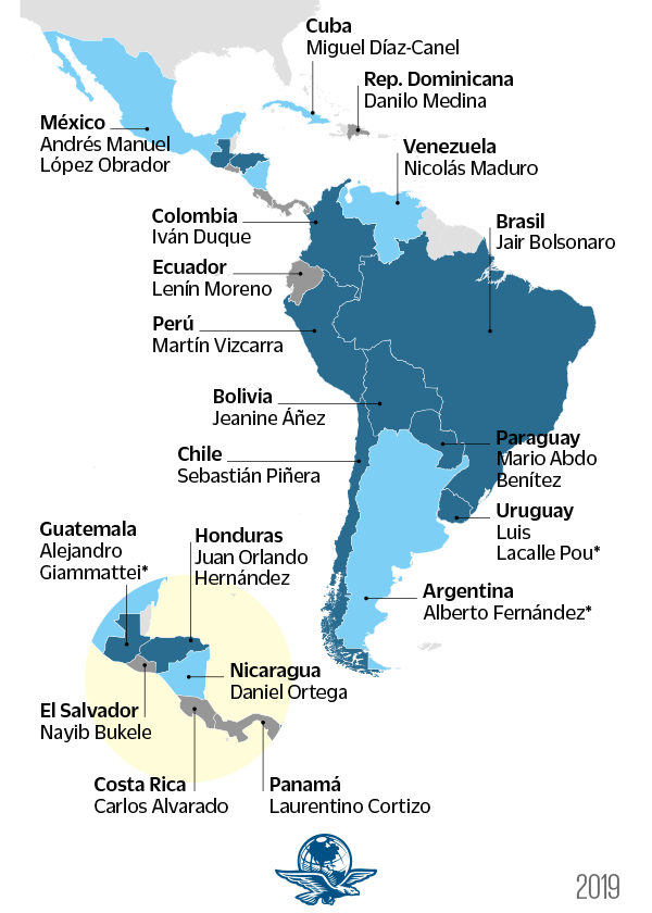 Mapa ideológico de América Latina