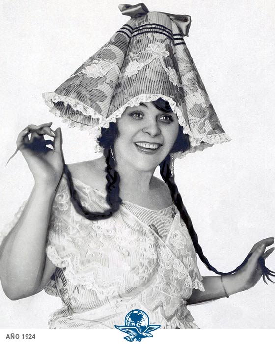 Mochilazo en el tiempo, Cambios de peinado de la actriz Esperanza Iris en los años 20.